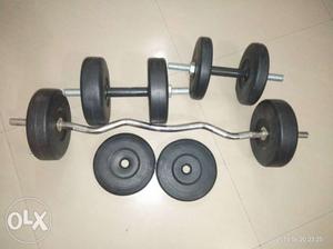 Completely new 20kgs Dumbbell set with Rod.