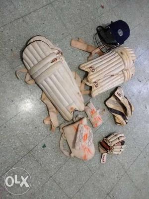 Cricket kit along with kit bag.