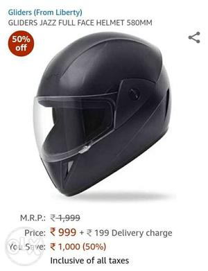 Gliders Jazz Full Face Helmet 580MM - Perfect Condtion