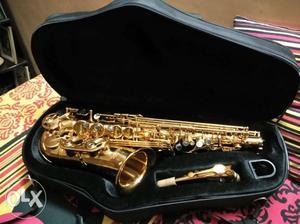 Gold Saxophone With Case