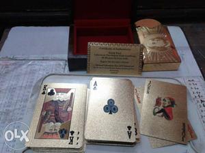 Gold plated Taiwan made playing card 2 set