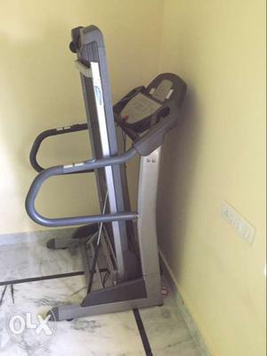Gray And Black motorised Treadmill