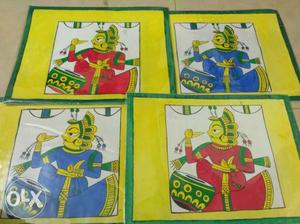 Hand painted dinning mats of Rajasthan folk art!