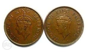 Head King George VI  and  Coin