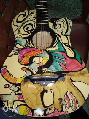 Multicolored Acoustic Guitar