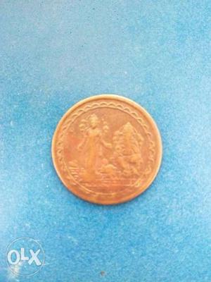 Old Antique LAKSHMI & GANEGA Coin