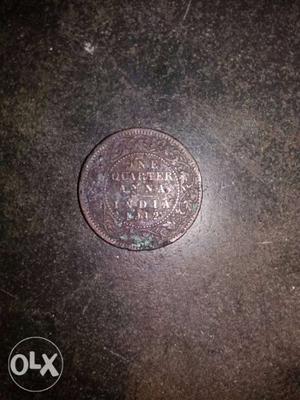  One quarter anns Round Indian Anna Coin