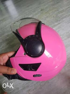 Pink And Black Full-face Helmet