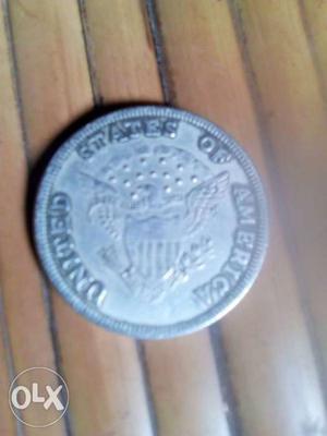 Round Silver-colored US Coin