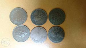 Six Round Silver Coins