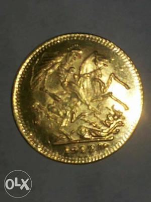 Year  gold coin 2gms /22carrot gold original