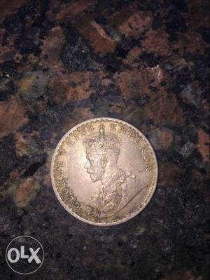  george v king emperor one rupee coin