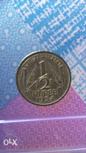 1/2 Rupee coin year 