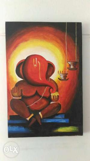 Abstract Ganesha - Acrylics on canvas board