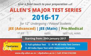All coaching test series,kota notes, in pdf contact.