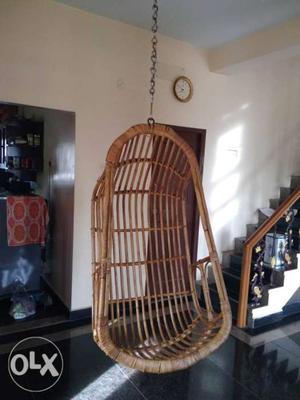 Bamboo hanging chair with stainless steel chain