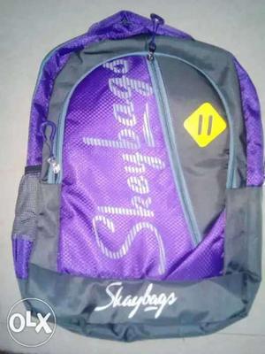 Black And Purple Skeybags Backpack