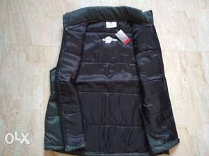 Black And Zip-up Vest