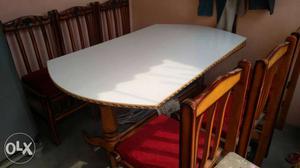 Brand new unused diyning table with 06 chair