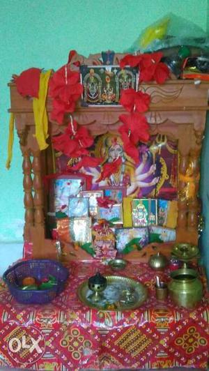 Brown Pooja Altar