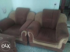 Brown cushion sponge sofa - very comfortable