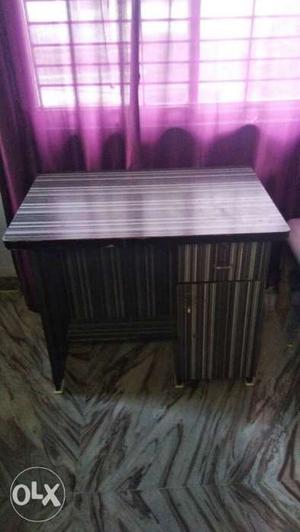 Charcoal 2 door storage cabinet table