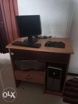 Computer Table with Top and bottom drawer, shelf