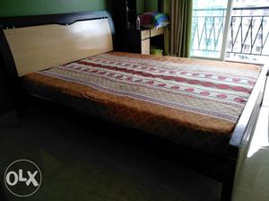 Designer Bed, queen size, with spring mattress