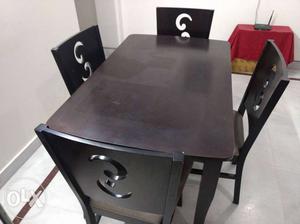 Dining table set with 4 chairs 1 and half years