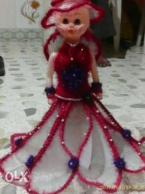 Doll With Red And White Dress