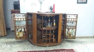 Foldable Bar Cabinet of pure Rose wood