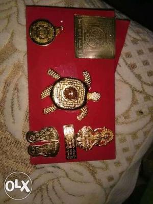 Gold plating laxmi murti 5 items