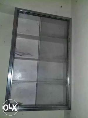 Gray Framed 4-layer Wall Shelf