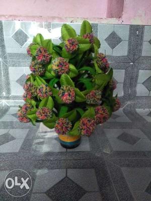 Green And Red Artificial Plant