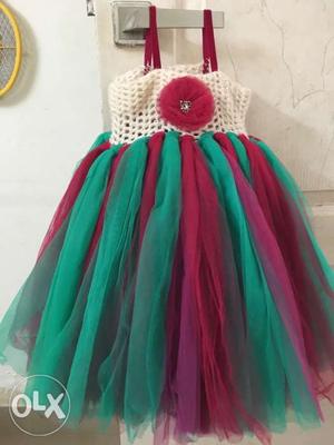 New 2-2 type net party wear baby frock for 1-3