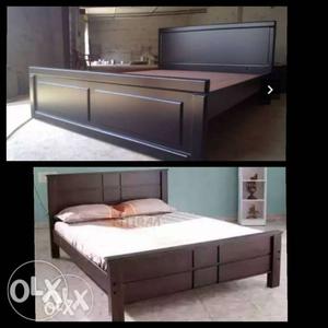 New 5*6.5 queen double bed  double cot plus mattress 5*6