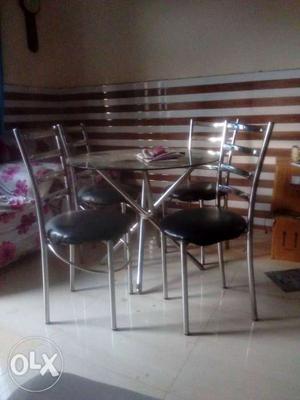 New total steel dining table urgently selling