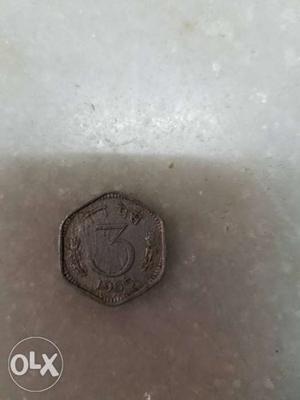 Old coin 3 paise