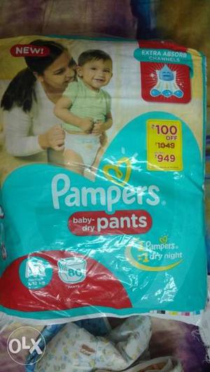 Pampers Medium Size Pants 80 PCs pack. Opened. 64