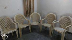 Plastic Heavy Duty Chairs (Set: 5Nos)