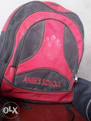 Red And Black Anee's School Backpack