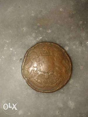 Round Copper-colored Coin