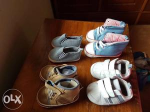 Set of 4 new born shoes for boy..brand new