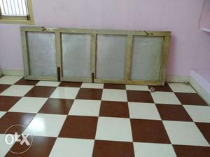 Used tin sheet door with wooden frame for bathroom