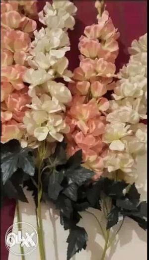 White And Pink Artificial Flowers Imported