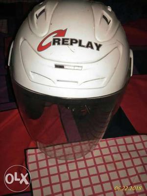 White Creplay Half-face Helmet