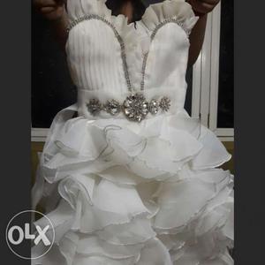 White party gown for baby