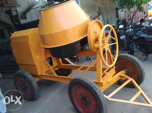 Yellow And Black Concrete Mixer