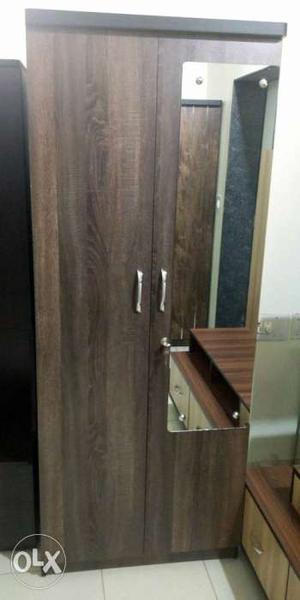 Brown Wooden Storage Cabinet 2door