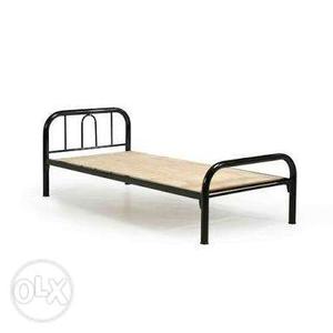 Cot/Metal framed single bed with plywood